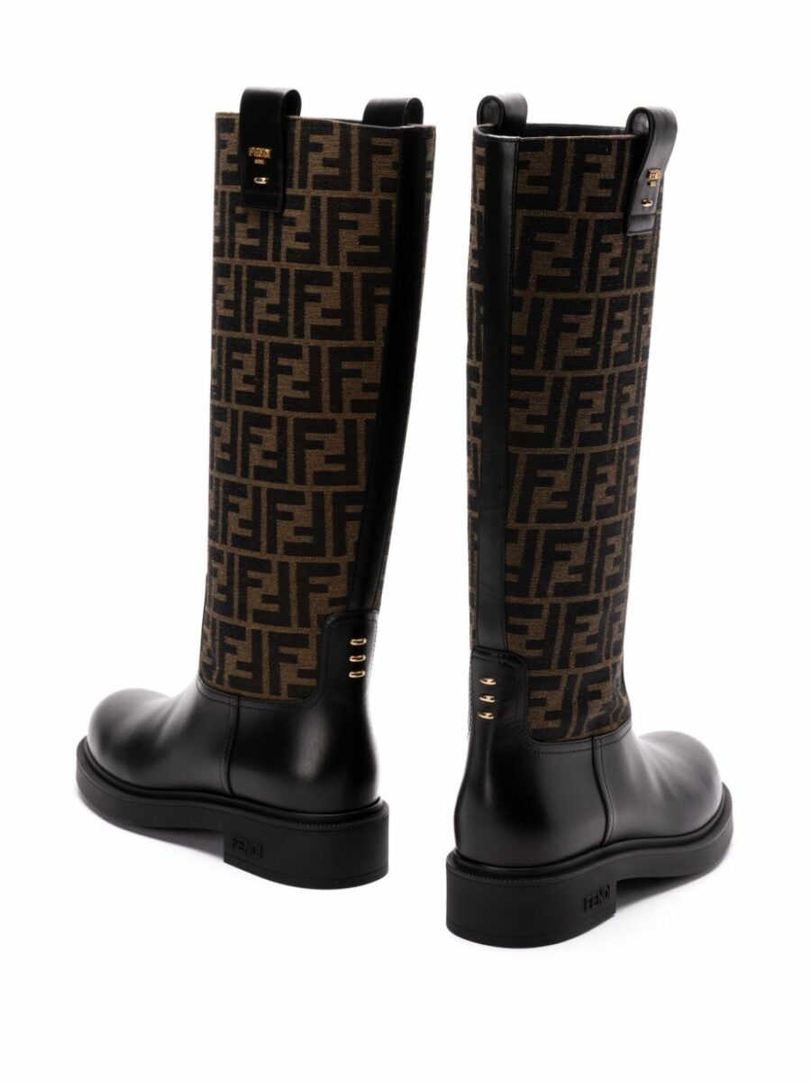 <strong>Fendi </strong><br>Filo Calf Jacquard Boots - Image 4