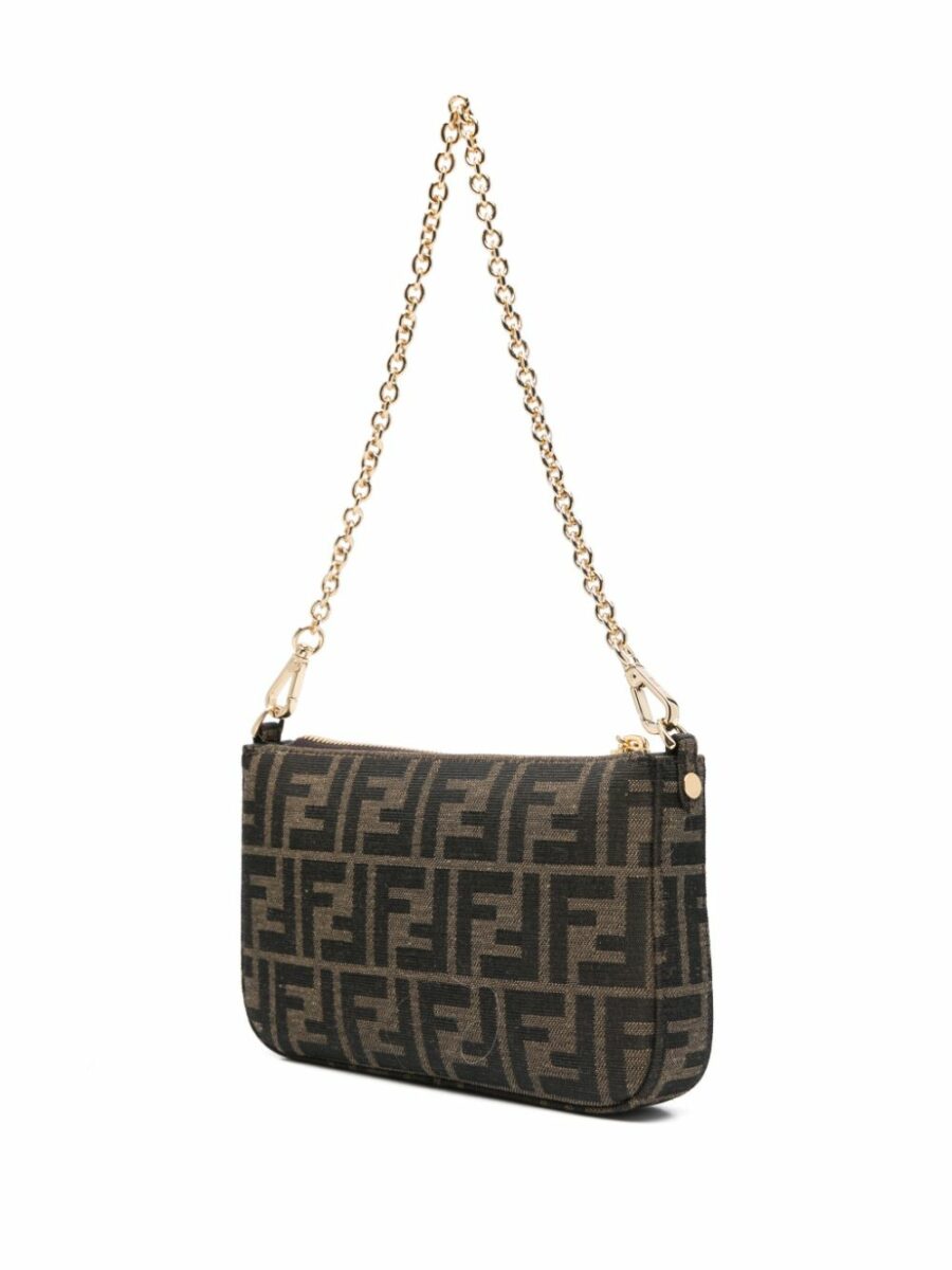 <strong>Fendi </strong><br>Jacquard Baguette Pouch - Image 5